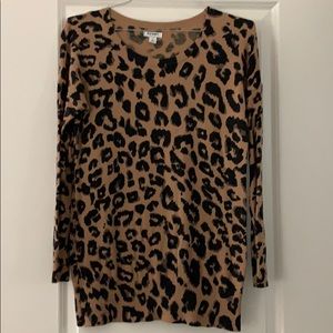 Old Navy Leopard Print Sweater- Size Medium